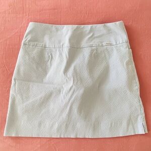 Striped White and Navy Tennis Skirt